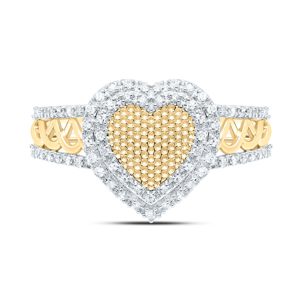 1/5CTW-NAT DIA P1 GIFT HEART RING Daisy Joyeria