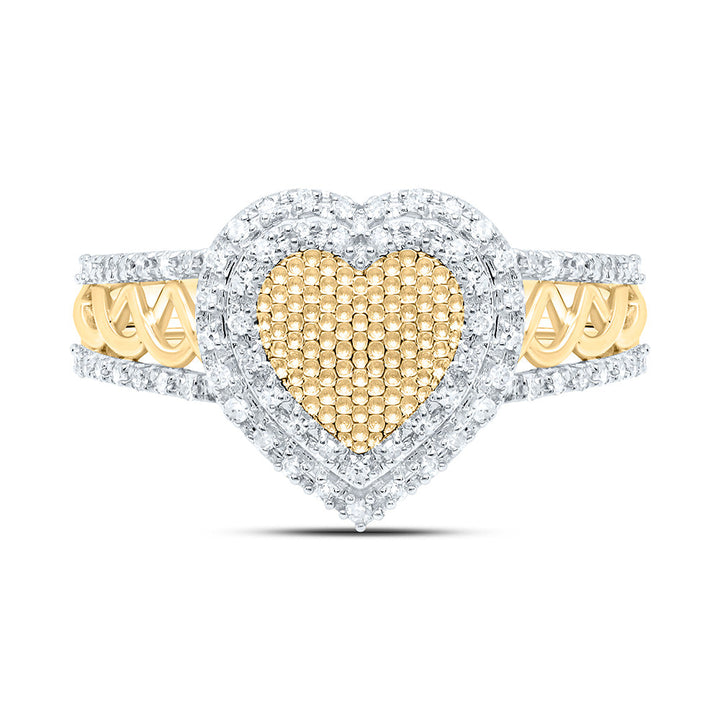 1/5CTW-NAT DIA P1 GIFT HEART RING Daisy Joyeria