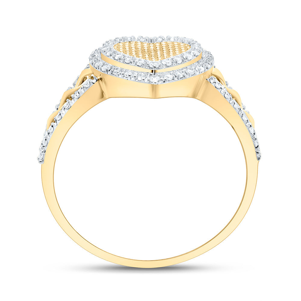 1/5CTW-NAT DIA P1 GIFT HEART RING Daisy Joyeria