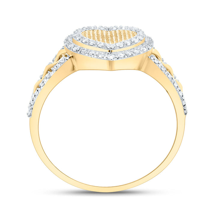 1/5CTW-NAT DIA P1 GIFT HEART RING Daisy Joyeria