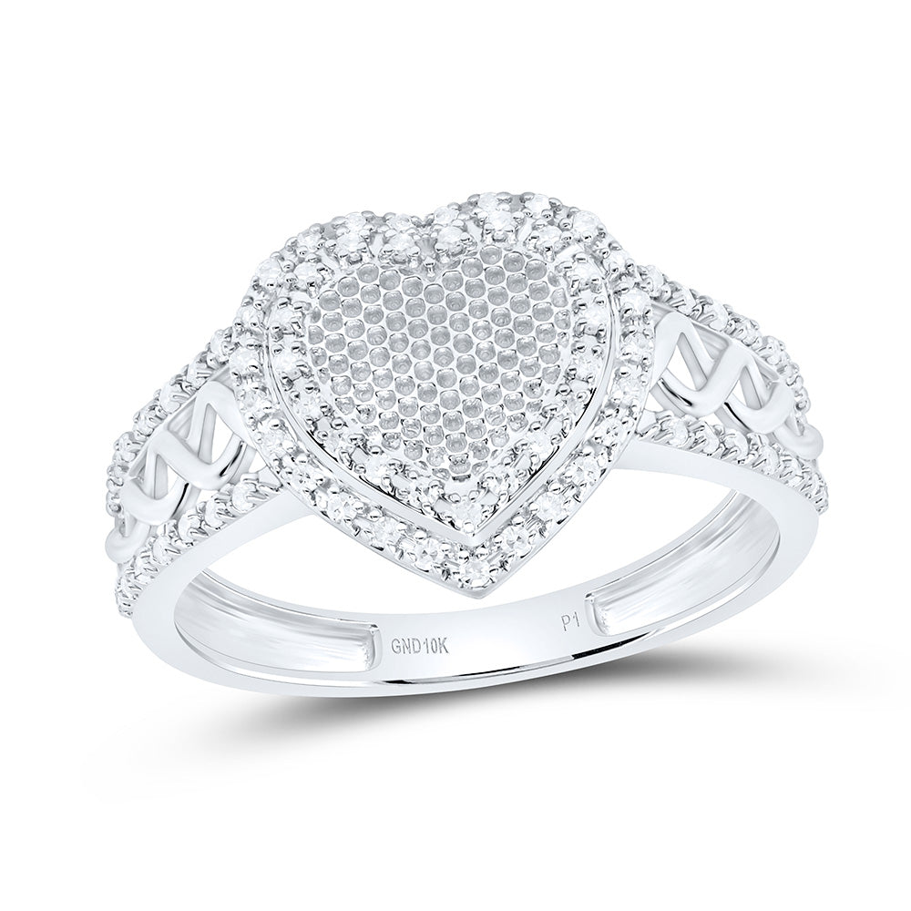 1/5CTW-NAT DIA P1 GIFT HEART RING Daisy Joyeria