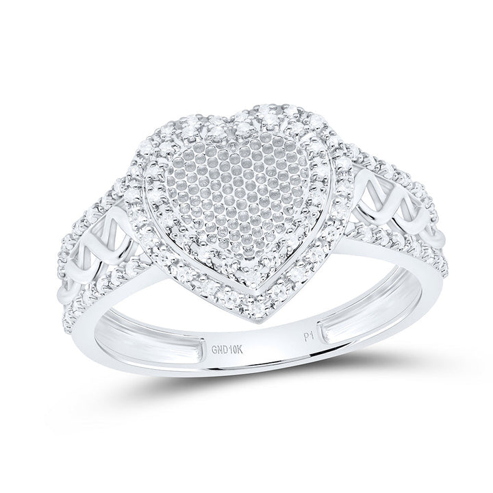1/5CTW-NAT DIA P1 GIFT HEART RING Daisy Joyeria