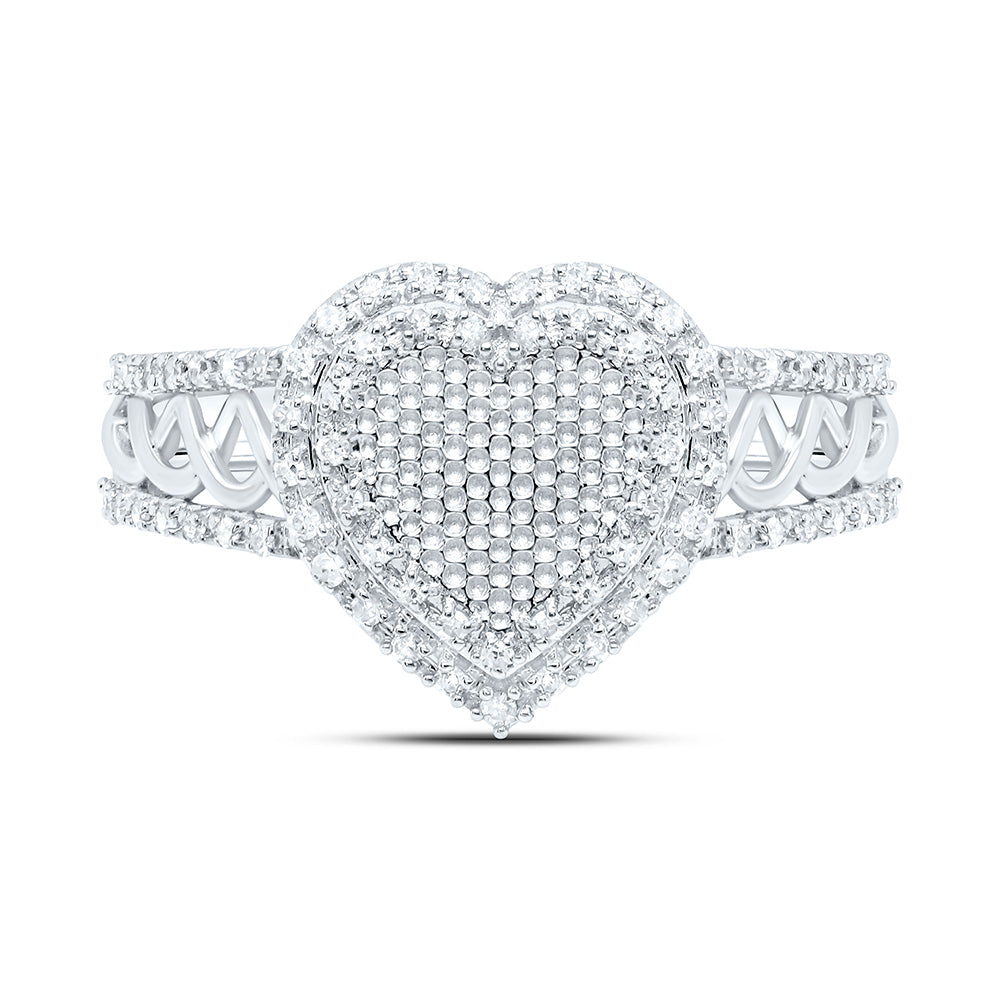 1/5CTW-NAT DIA P1 GIFT HEART RING Daisy Joyeria
