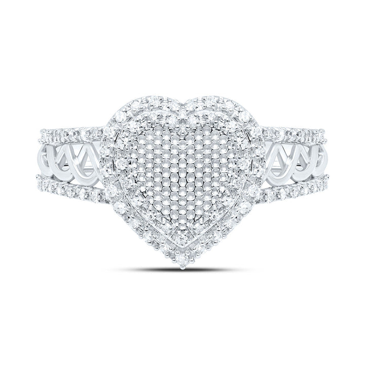 1/5CTW-NAT DIA P1 GIFT HEART RING Daisy Joyeria