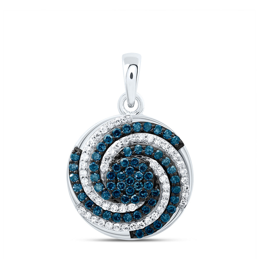 1/2CTW-NAT DIA P1 GIFT BLUE DIAMOND PENDANT Daisy Joyeria