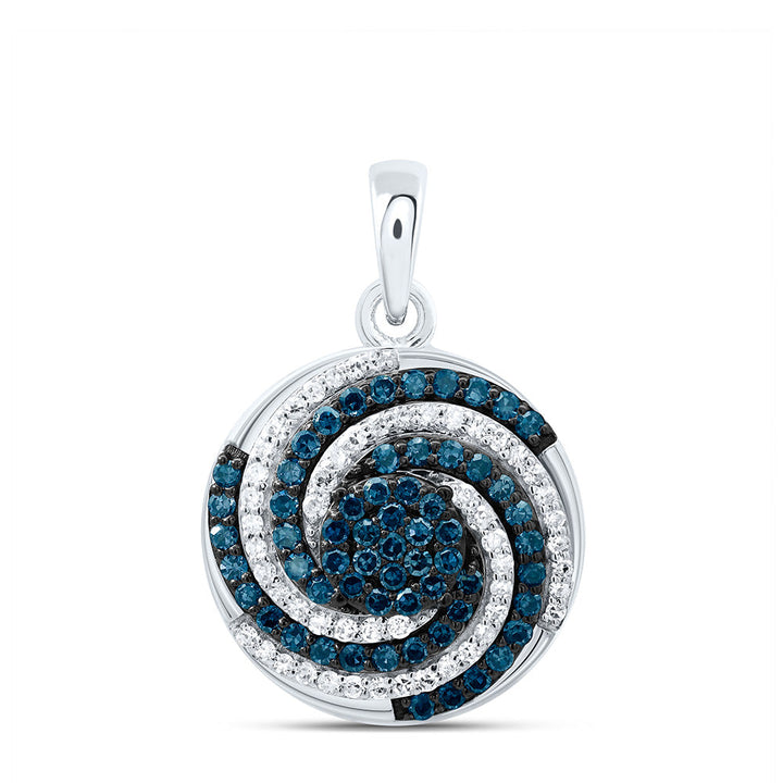 1/2CTW-NAT DIA P1 GIFT BLUE DIAMOND PENDANT Daisy Joyeria