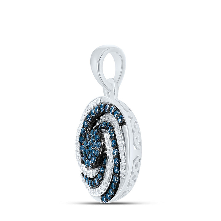 1/2CTW-NAT DIA P1 GIFT BLUE DIAMOND PENDANT Daisy Joyeria
