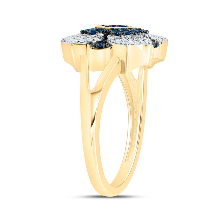 3/8CTW-NAT DIA P1 GIFT BLUE DIAMOND RING Daisy Joyeria