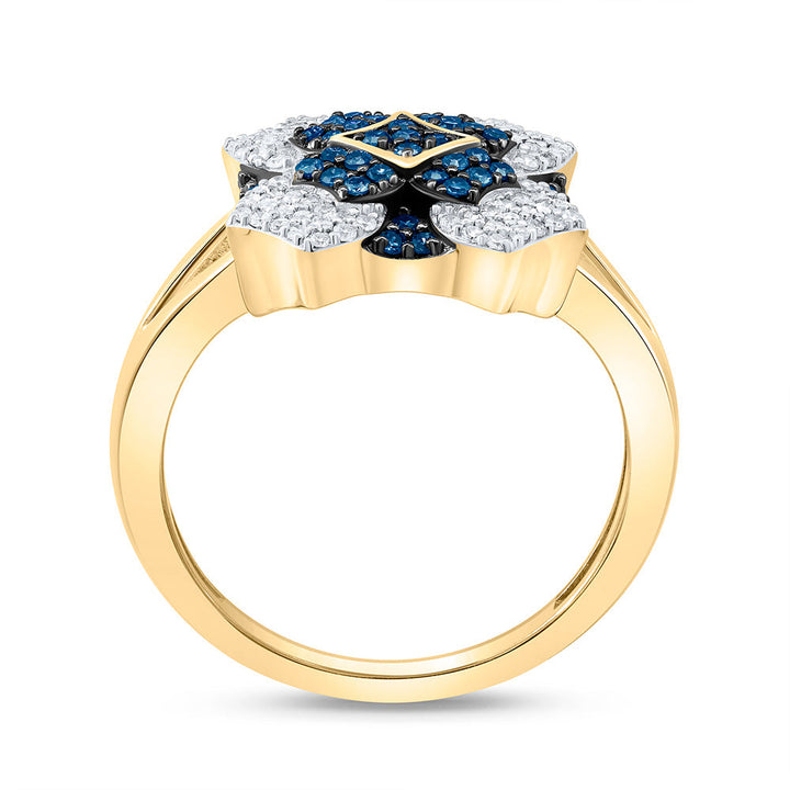 3/8CTW-NAT DIA P1 GIFT BLUE DIAMOND RING Daisy Joyeria