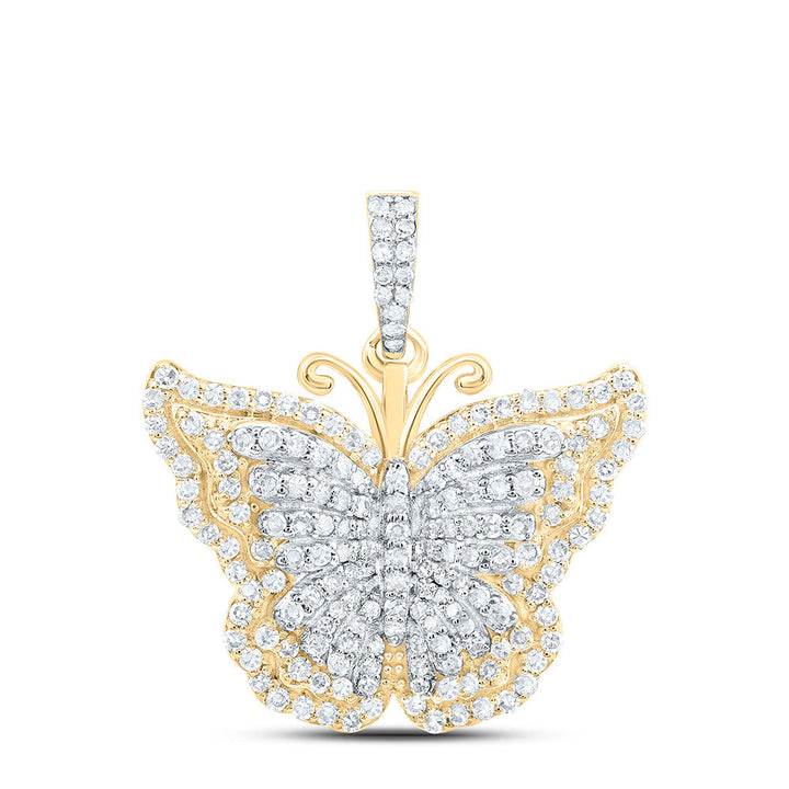 5/8CTW-NAT DIA NK BUTTERFLY FASHION PENDANT Daisy Joyeria