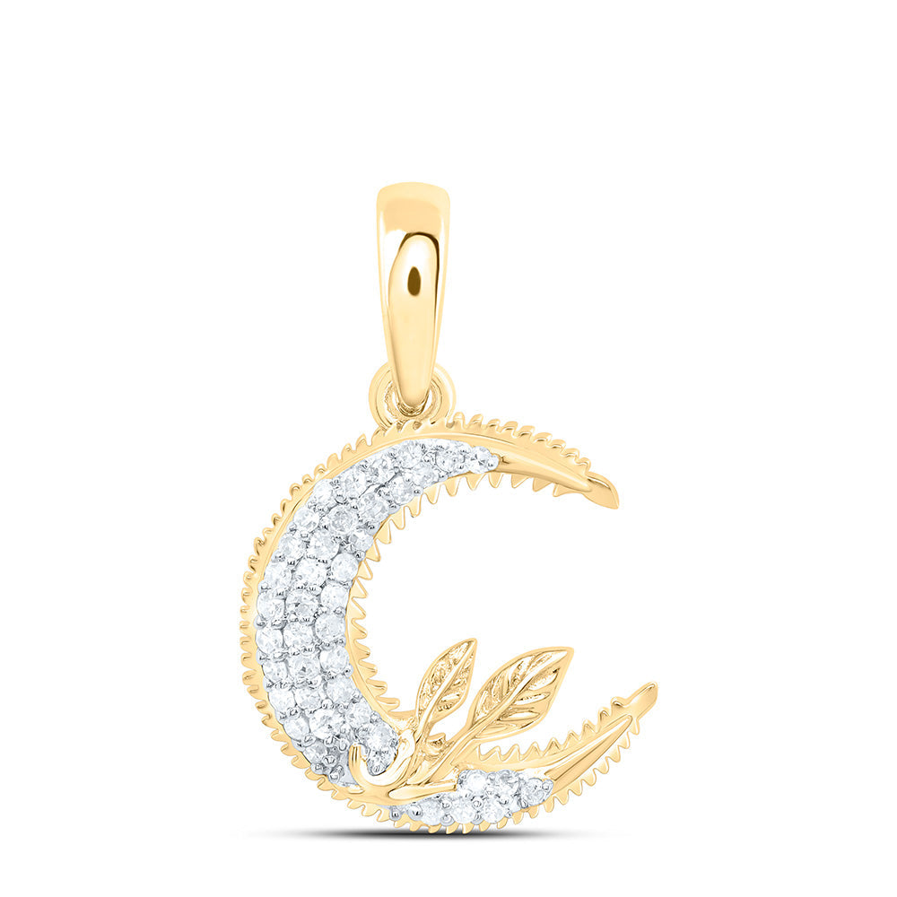 1/6CTW-NAT DIA P1 GIFT MOON PENDANT Daisy Joyeria
