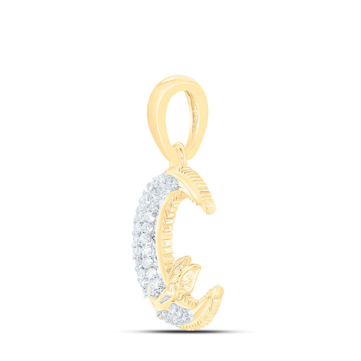 1/6CTW-NAT DIA P1 GIFT MOON PENDANT Daisy Joyeria