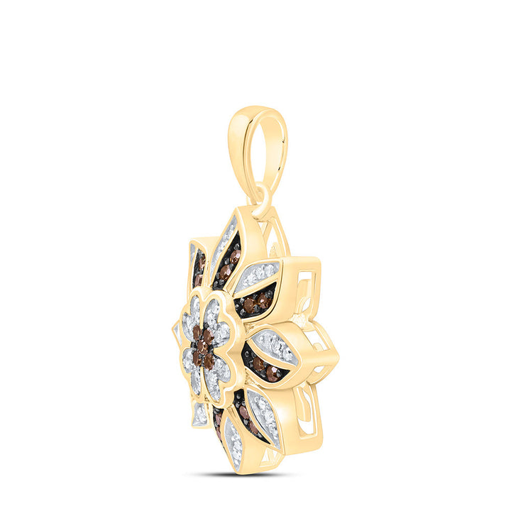 1/5CTW-NAT DIA P1 GIFT COGNAC NATURAL PENDANT Daisy Joyeria