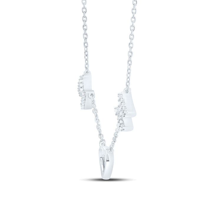 1/8CTW-NAT DIA P2 GIFT HEART "MOM" NECKLACE (18 INCH) Daisy Joyeria
