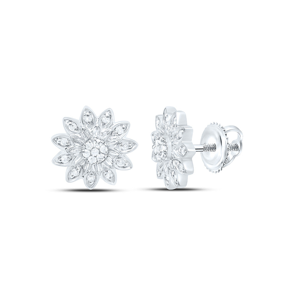 1/10CTW-NAT DIA P1 GIFT FLOWER EARRING Daisy Joyeria