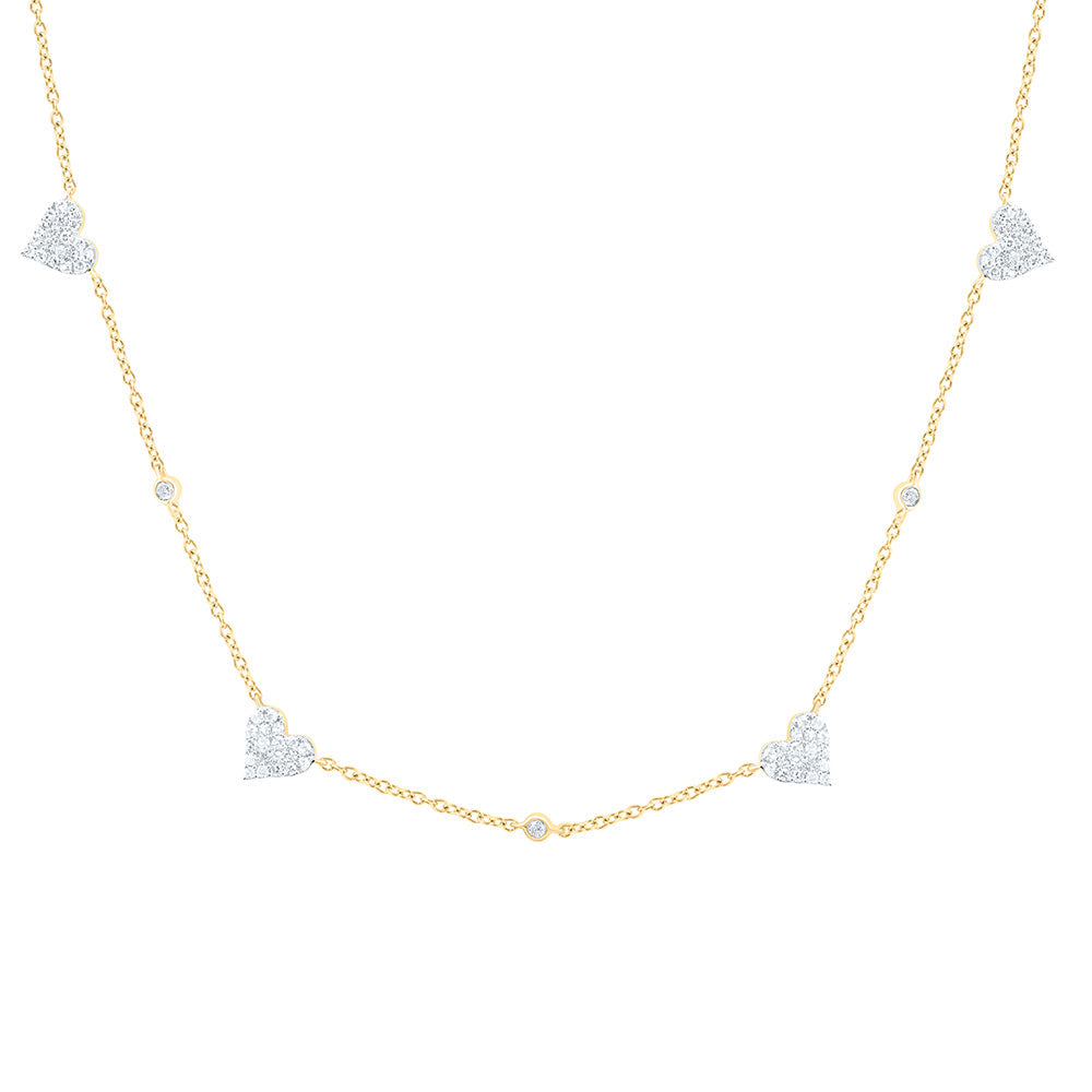 1/3CTW-NAT DIA CN FASHION HEART NECKLACE (18 INCH) Daisy Joyeria