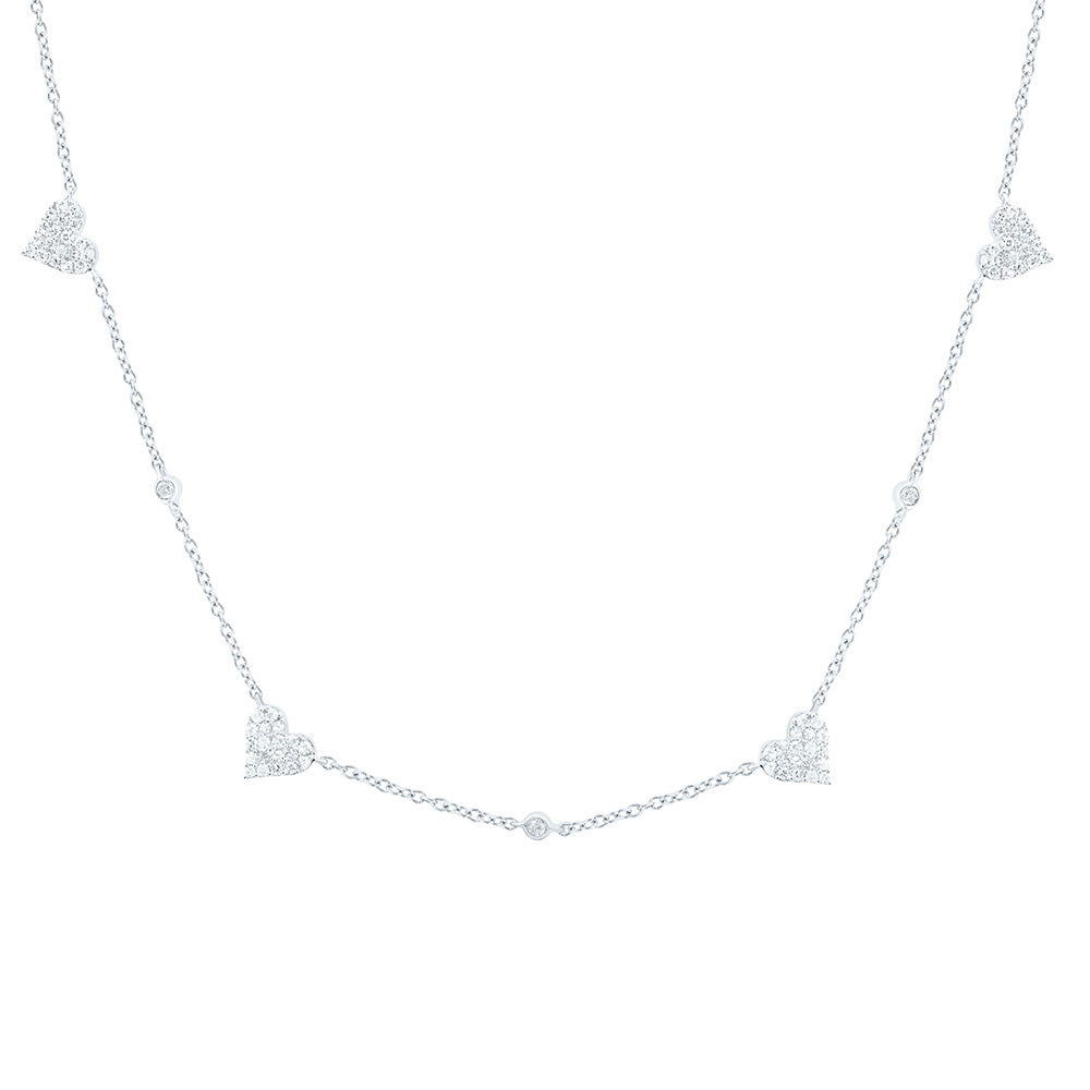 1/3CTW-NAT DIA CN FASHION HEART NECKLACE (18 INCH) Daisy Joyeria