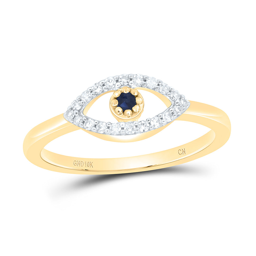 1/8CTW-NAT DIA CN 1.8MM-RD-BS NAT GEM EVIL EYE RING Daisy Joyeria