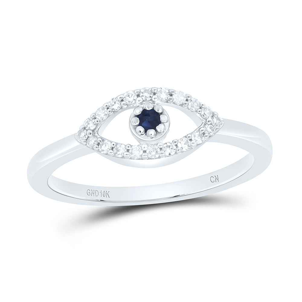 1/8CTW-NAT DIA CN 1.8MM-RD-BS NAT GEM EVIL EYE RING Daisy Joyeria