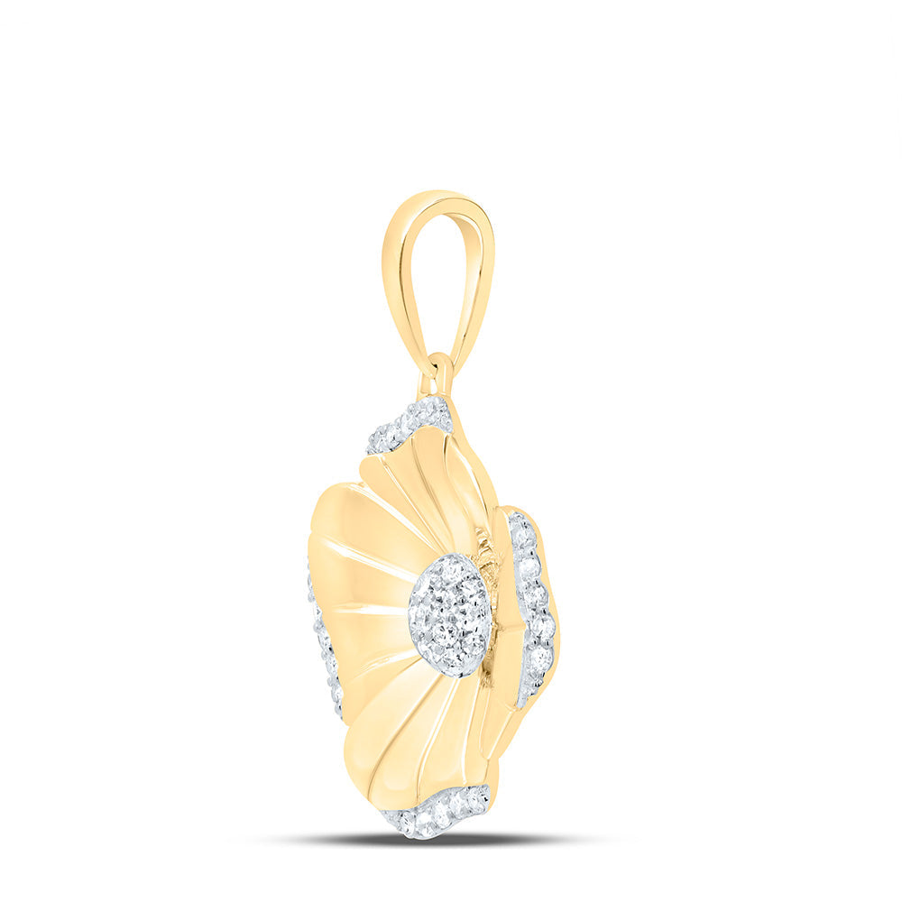 1/5CTW-NAT DIA CN FASHION FLOWER PENDANT Daisy Joyeria