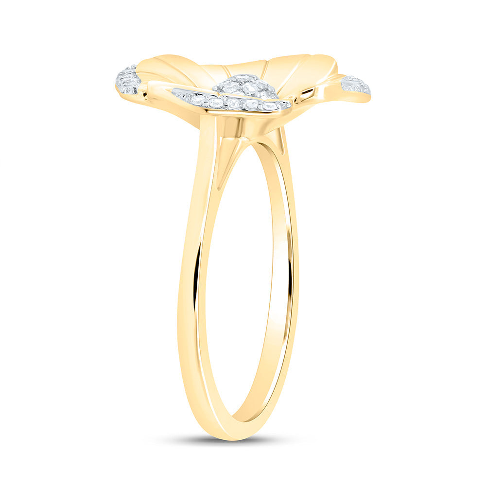 1/5CTW-NAT DIA CN FASHION FLOWER RING Daisy Joyeria