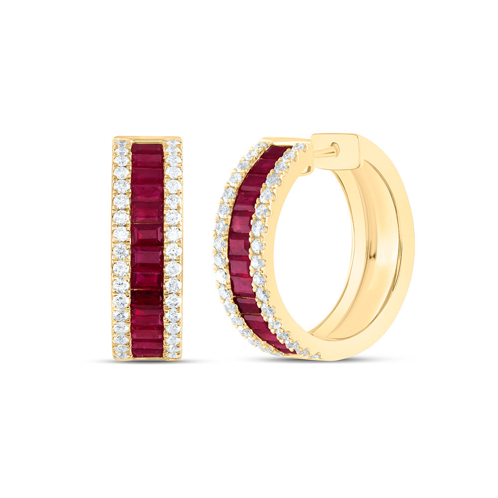 3/4CTW-NAT DIA ANA M 2 1/2CTW-BAG-RU NAT GEM HOOP EARRING Daisy Joyeria