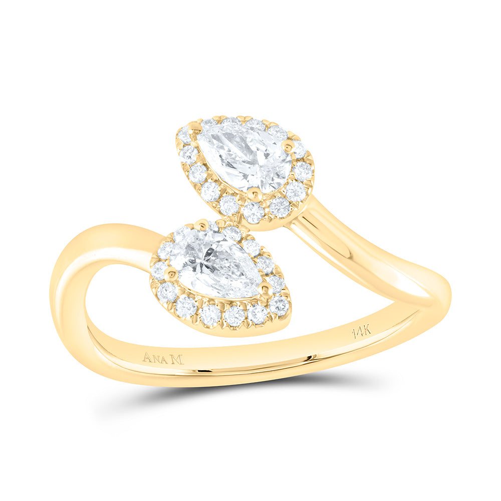 5/8CTW-NAT DIA ANA M 1/2CTW-CPS FASHION PEAR RING Daisy Joyeria