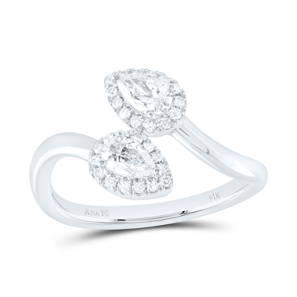 5/8CTW-NAT DIA ANA M 1/2CTW-CPS FASHION PEAR RING Daisy Joyeria