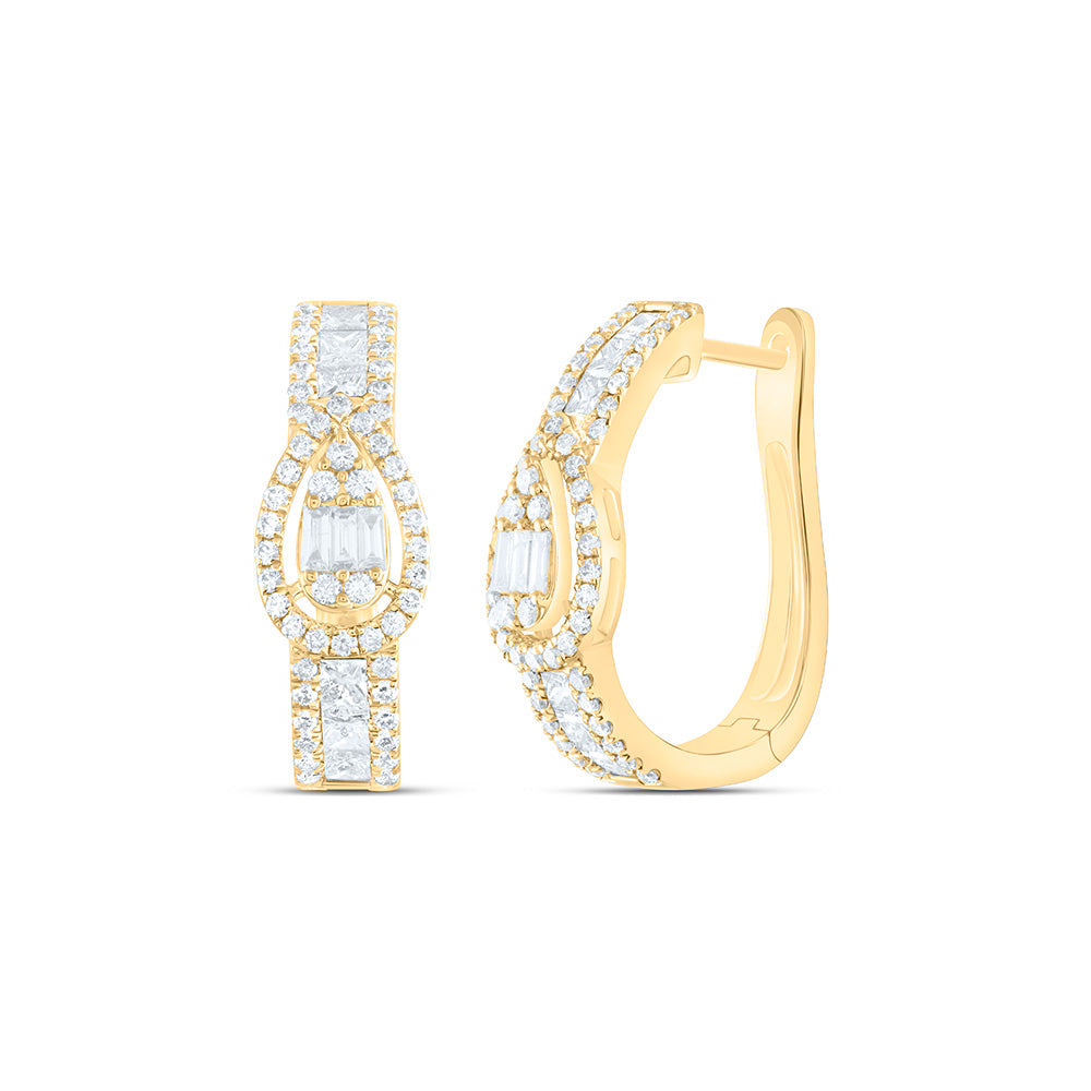 1CTW-NAT DIA ANA M FASHION PEAR EARRING Daisy Joyeria