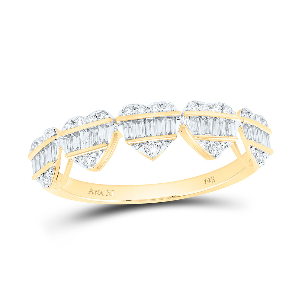3/8CTW-NAT DIA ANA M FASHION HEART BAND Daisy Joyeria