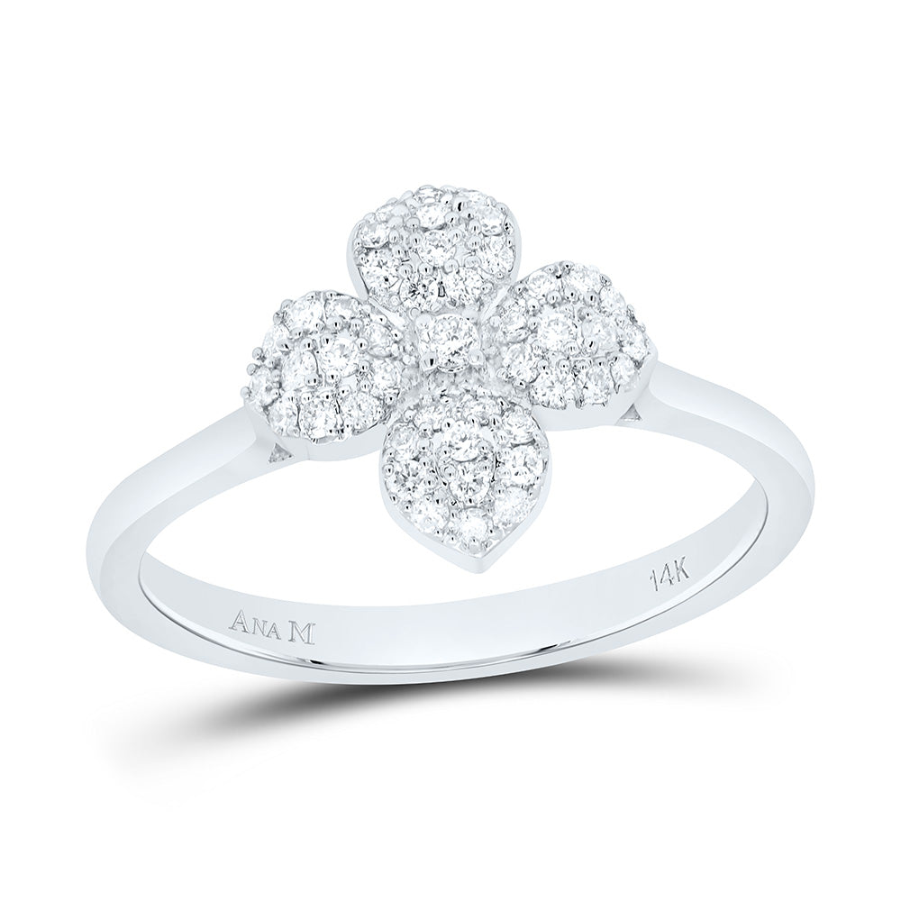 1/4CTW-NAT DIA ANA M FASHION FLOWER RING Daisy Joyeria