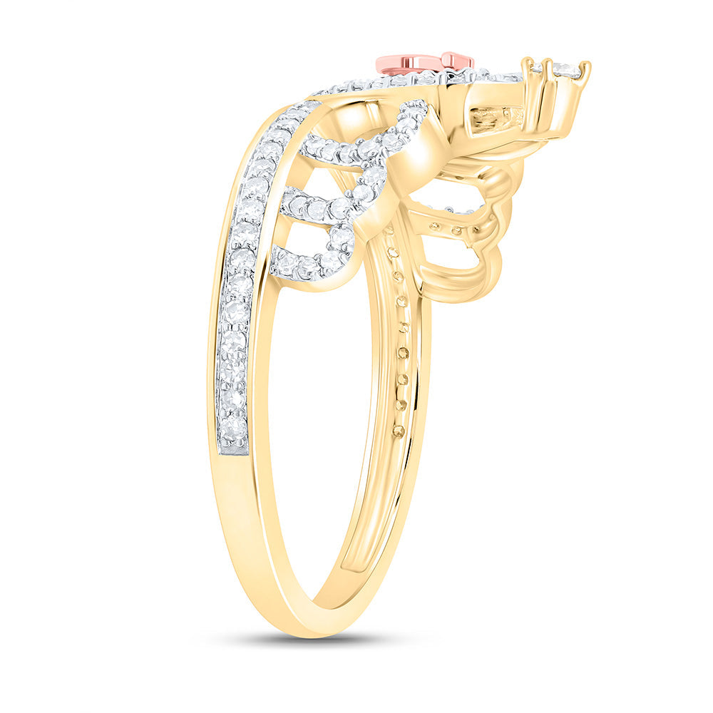 1/3CTW-NAT DIA NK GIFT "15" HEART CROWN RING Daisy Joyeria