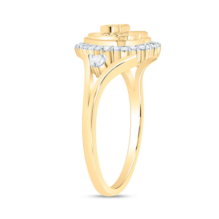 1/5CTW-NAT DIA NK GIFT "15" HEART RING Daisy Joyeria