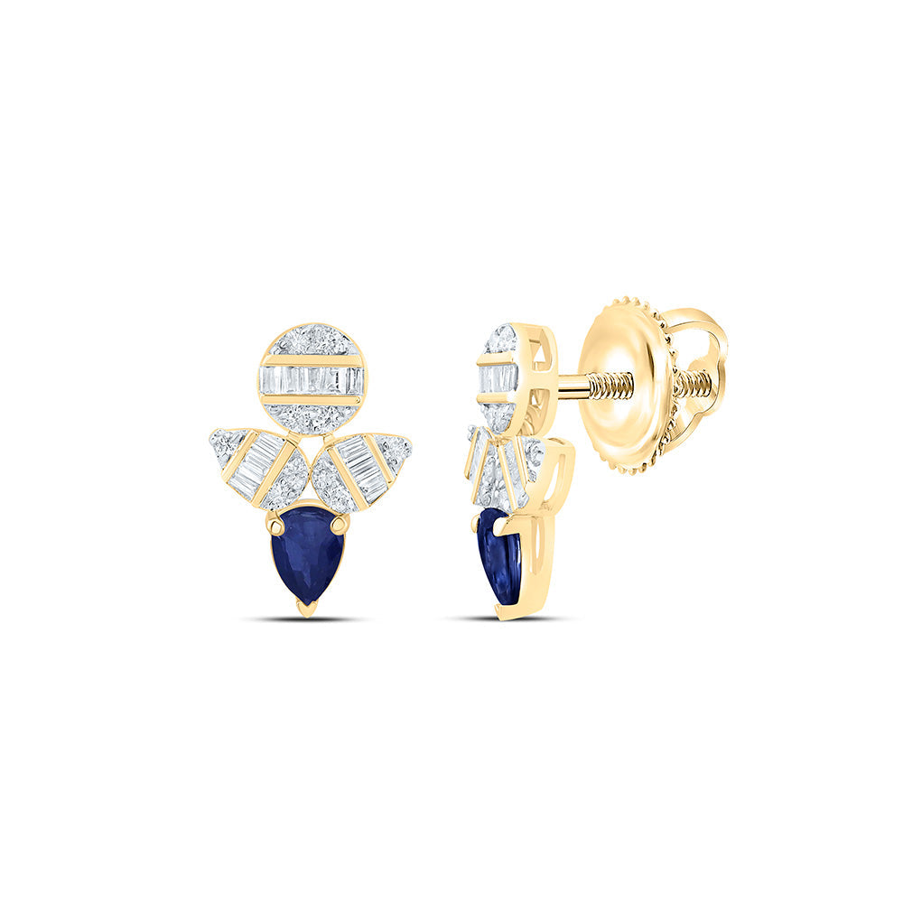 1/5CTW-NAT DIA ANA M 1/3CTW PS-BS NAT GEM  EARRING Daisy Joyeria