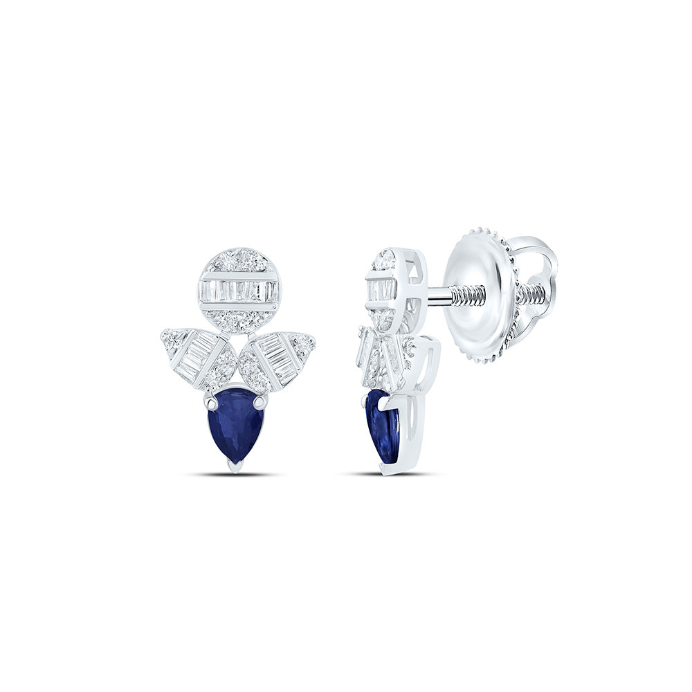 1/5CTW-NAT DIA ANA M 3/8CTW PS-BS NAT GEM  EARRING Daisy Joyeria