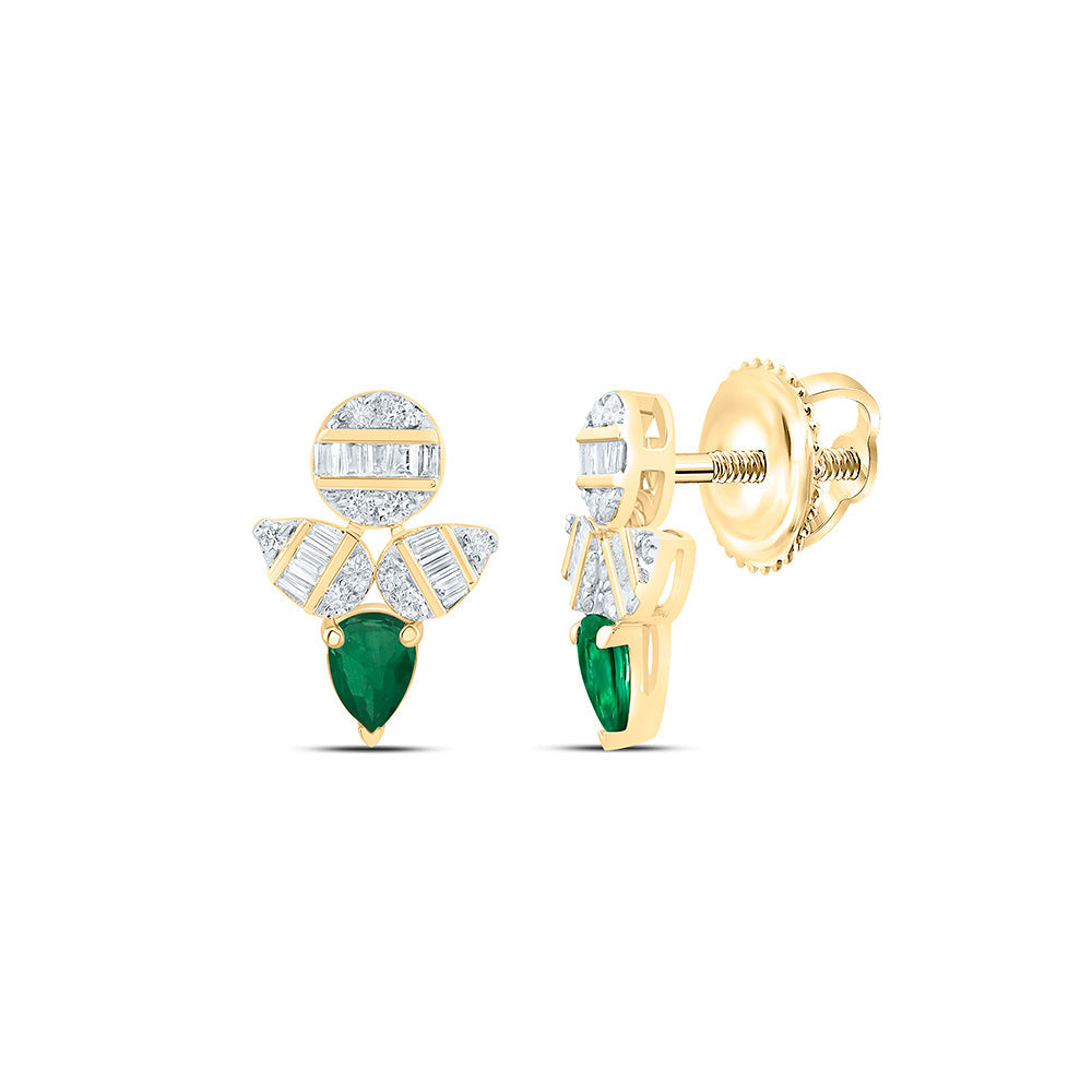 1/5CTW-NAT DIA ANA M 1/4CTW PS-EM NAT GEM  EARRING Daisy Joyeria
