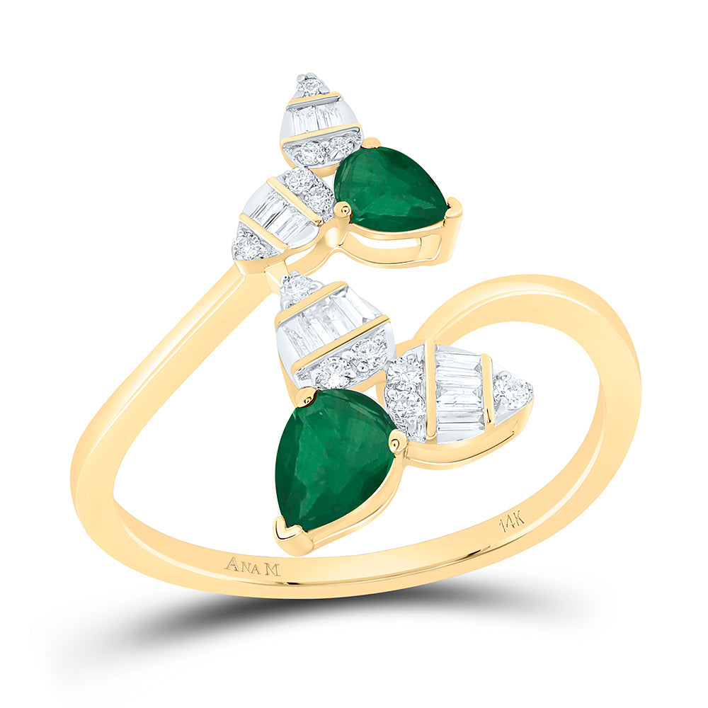 1/6CTW-NAT DIA ANA M 1/2CTW PS-EM NAT GEM RING Daisy Joyeria