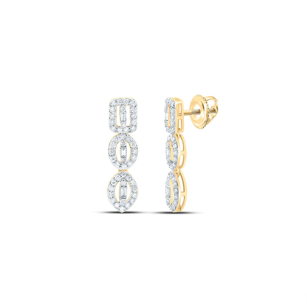 5/8CTW-NAT DIA ANA M FASHION  DANGLING EARRING Daisy Joyeria