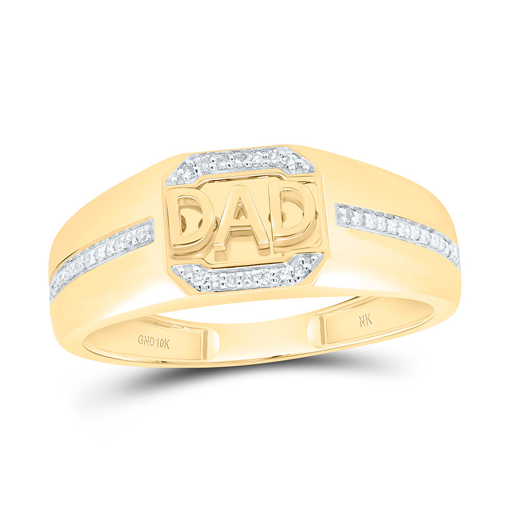 1/8CTW-NAT DIA NK "DAD" MENS RING Daisy Joyeria