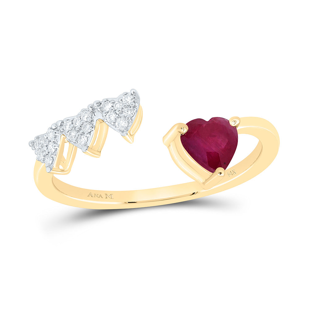 1/12CTW-NAT DIA ANA M 5MM-HT-RU NAT GEM HEART RING Daisy Joyeria