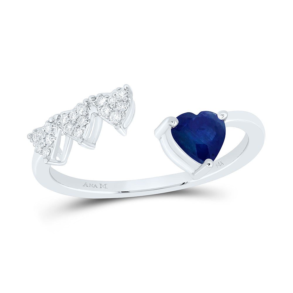 1/12CTW-NAT DIA ANA M 5MM-HT-BS NAT GEM HEART RING Daisy Joyeria