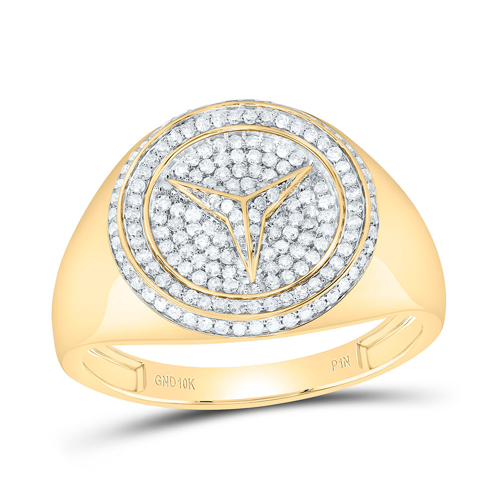 1/2CTW-NAT DIA P1N MENS RING Daisy Joyeria