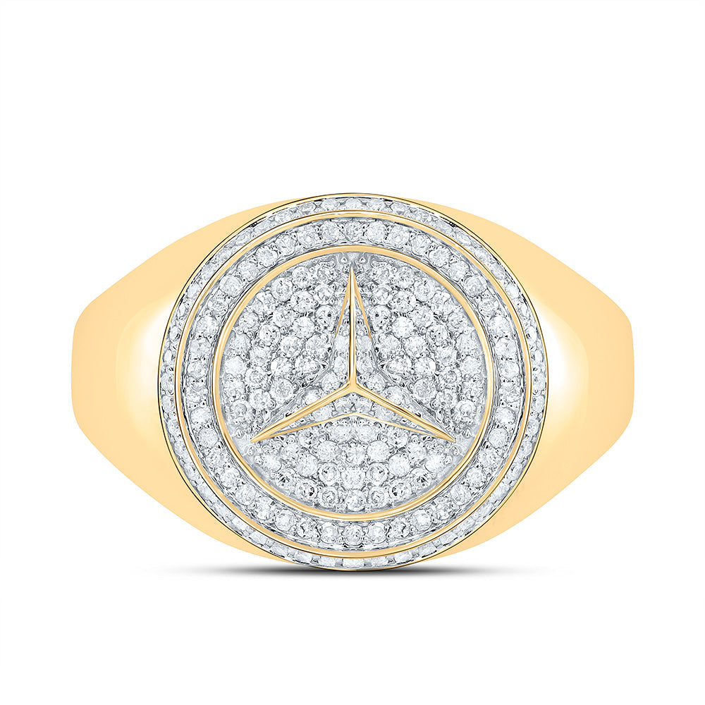 1/2CTW-NAT DIA P1N MENS RING Daisy Joyeria