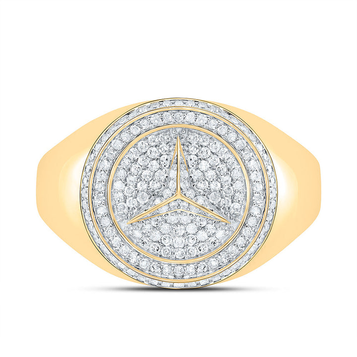 1/2CTW-NAT DIA P1N MENS RING Daisy Joyeria