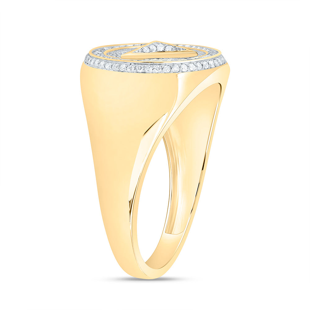 1/2CTW-NAT DIA P1N MENS RING Daisy Joyeria