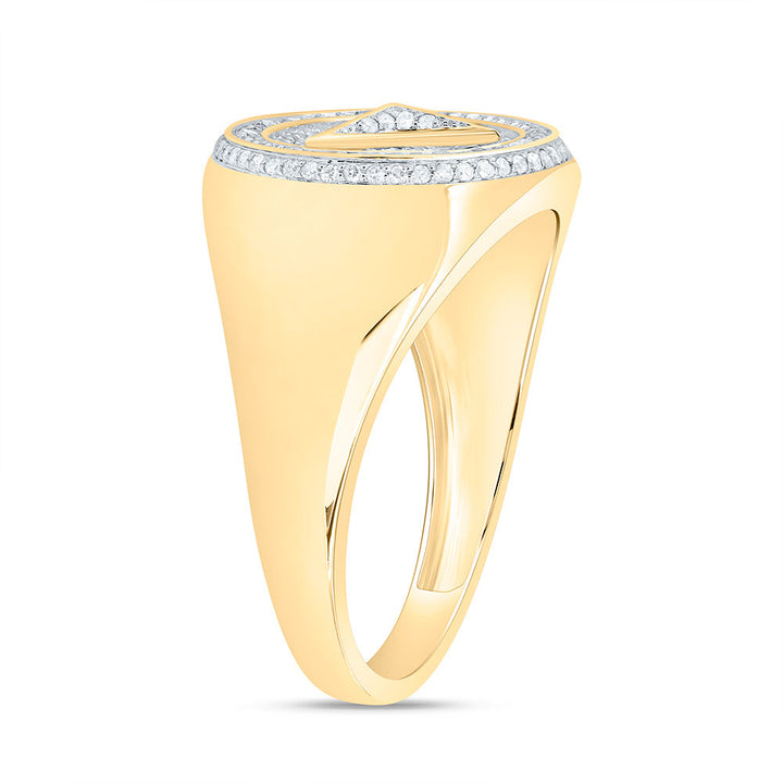 1/2CTW-NAT DIA P1N MENS RING Daisy Joyeria