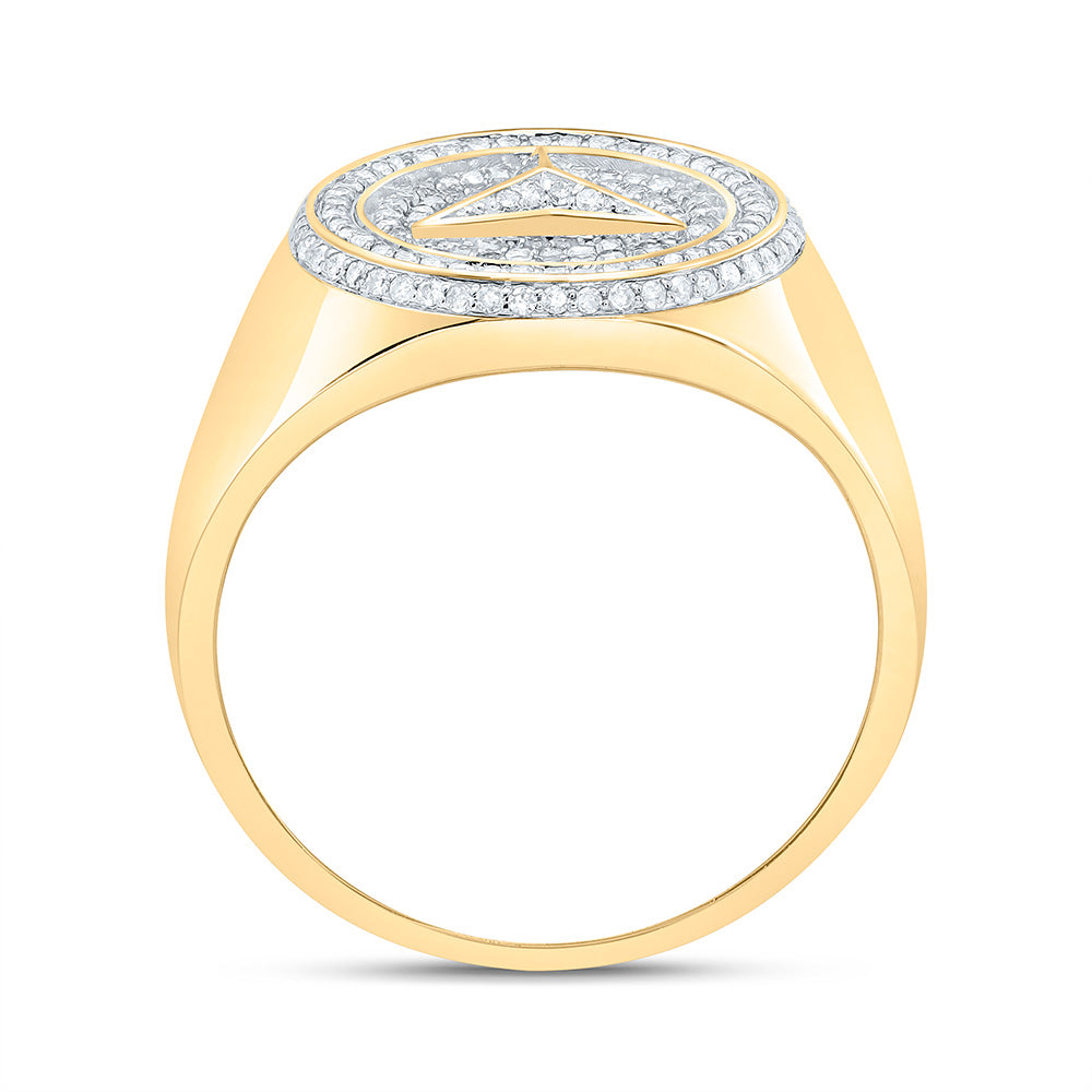 1/2CTW-NAT DIA P1N MENS RING Daisy Joyeria
