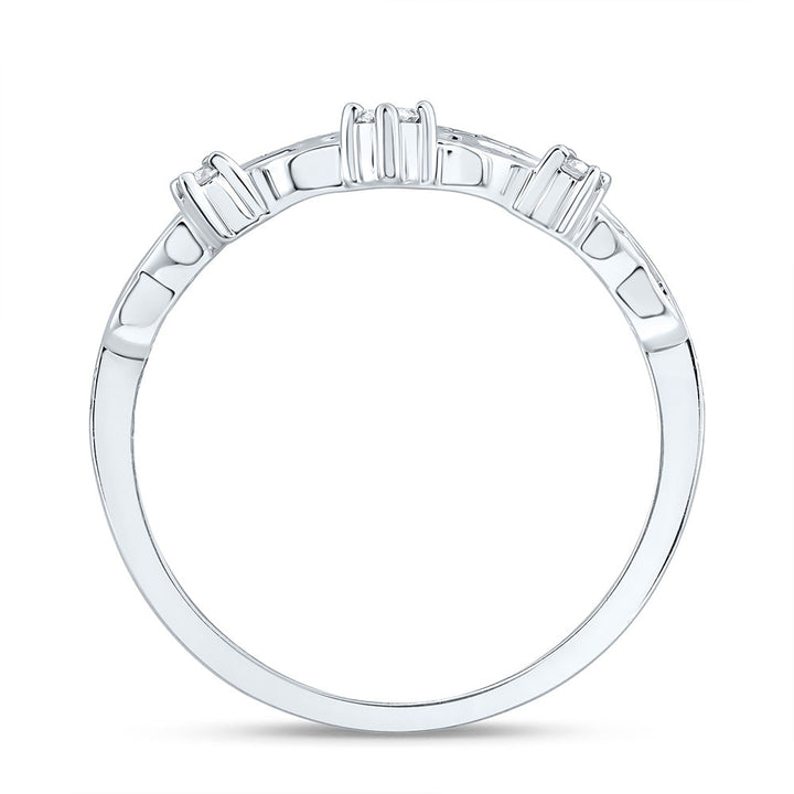 1/5CTW-NAT DIA NK FASHION HEART CROWN RING Daisy Joyeria