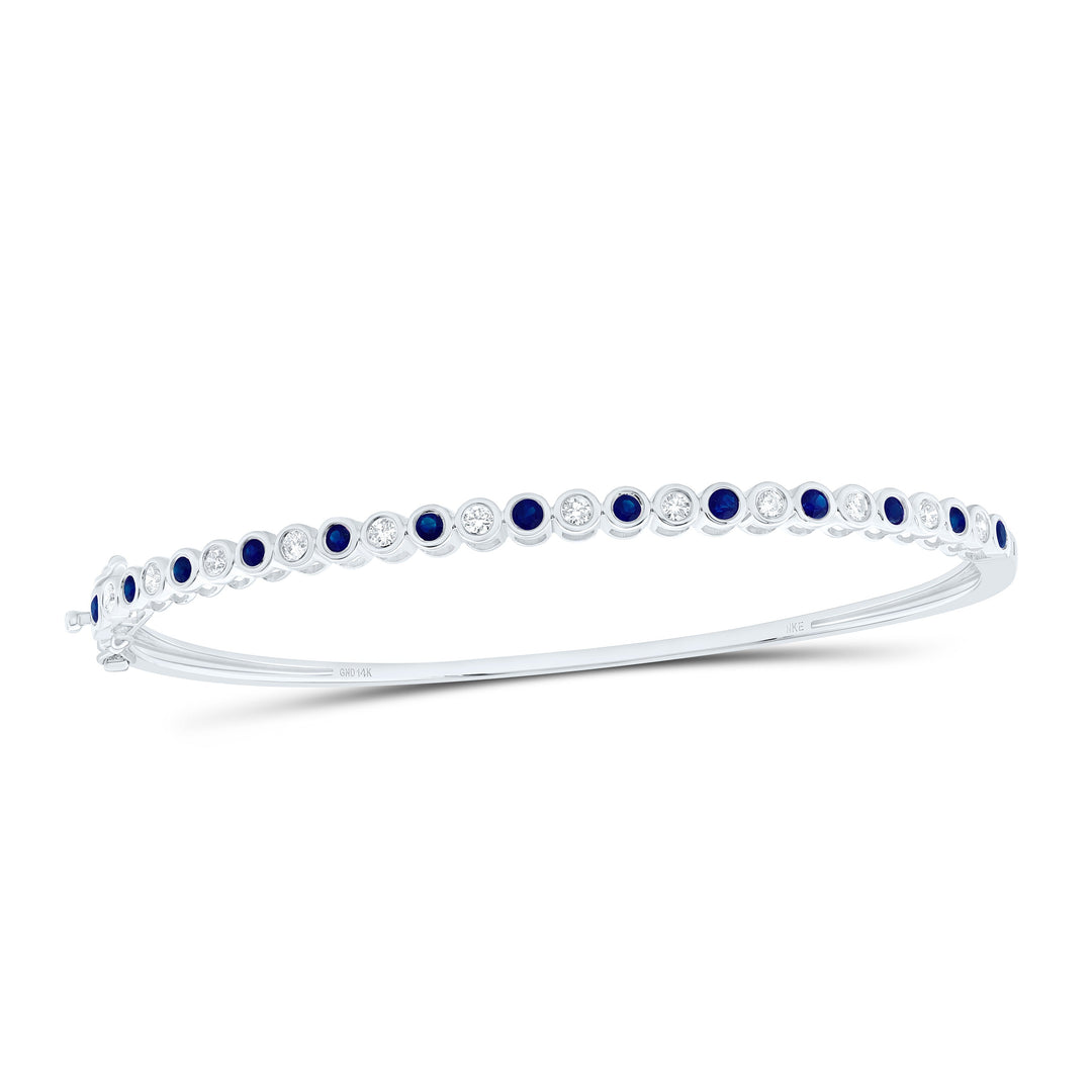 1/2CTW-NAT DIA NKE 3/4CTW RD-BS NAT GEM TENNIS BANGLE (65X55MM) Daisy Joyeria