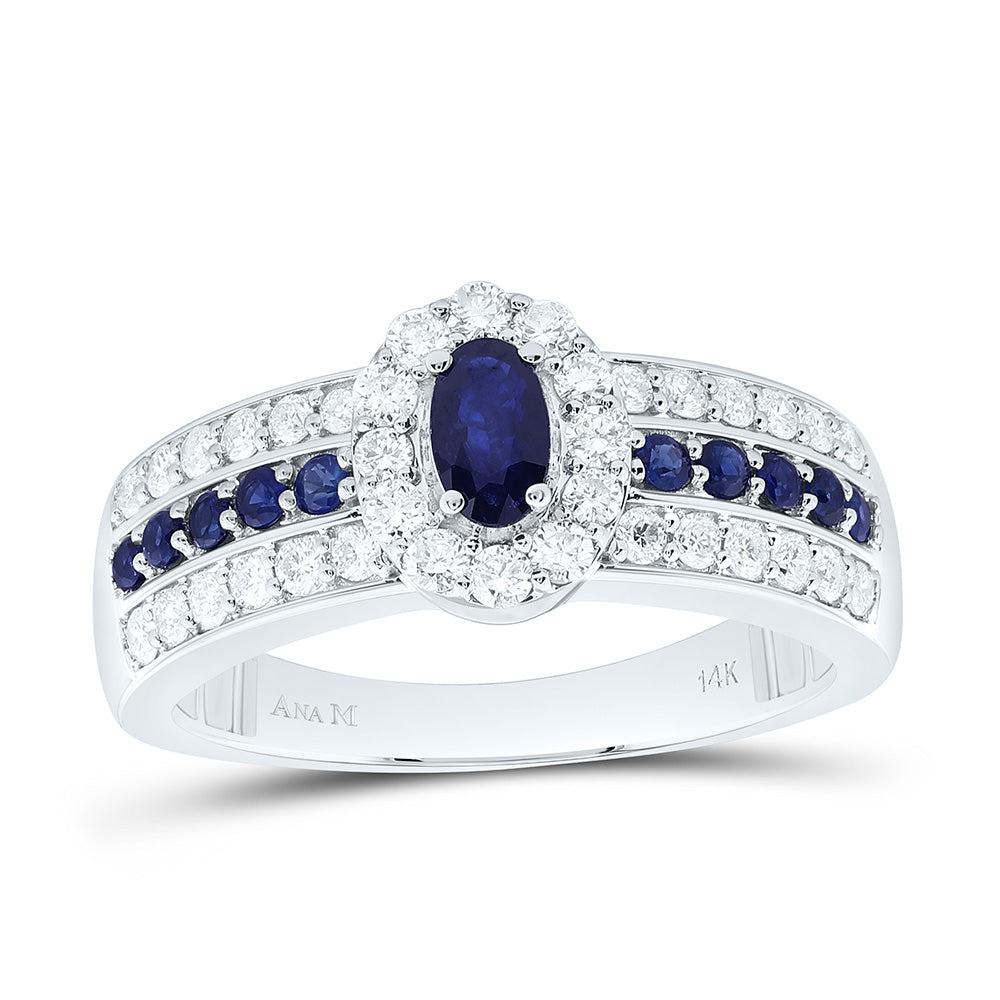 1/2CTW-NAT DIA ANA M 1/6CTW-RD-BS, 5X3MM OV-BS NAT GEM OVAL RING Daisy Joyeria
